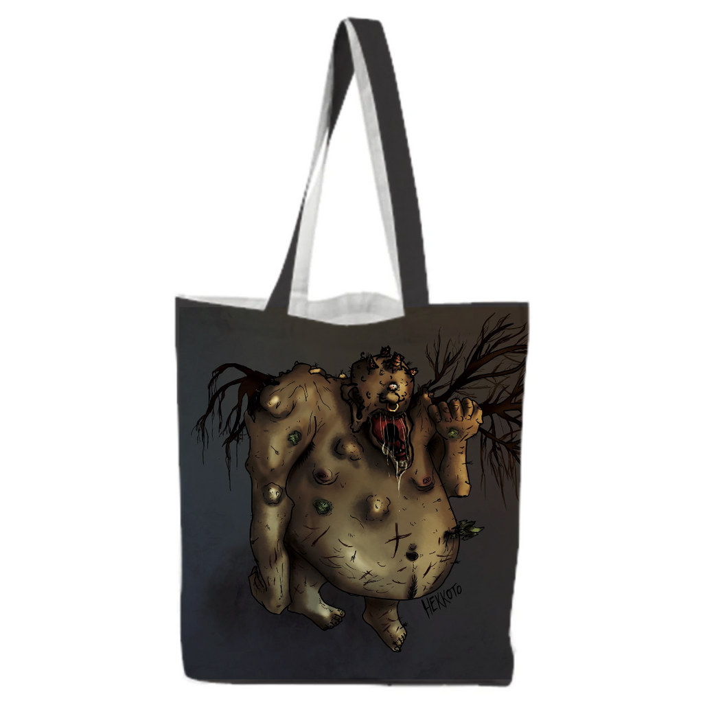 Monster giant titan ogre horror creepy edgy dnd dungeons and dragons enemy boss video games tote bag