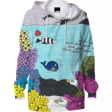 Submarine Flowers Zip Up Hoodie