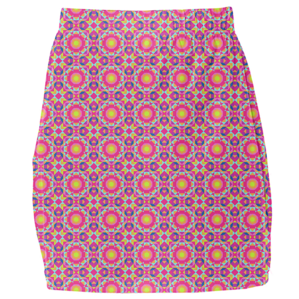 Neon Pattern Mini Tube Skirt #1
