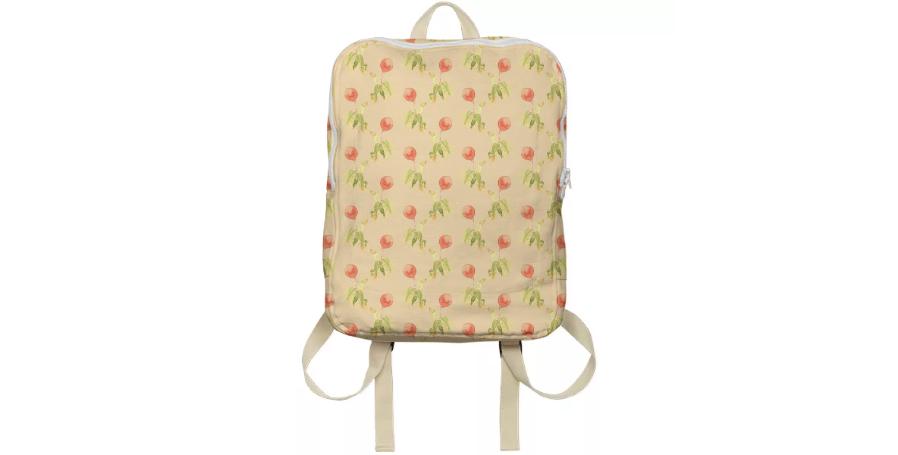 Red Balloon and Leaves Peach Backpack