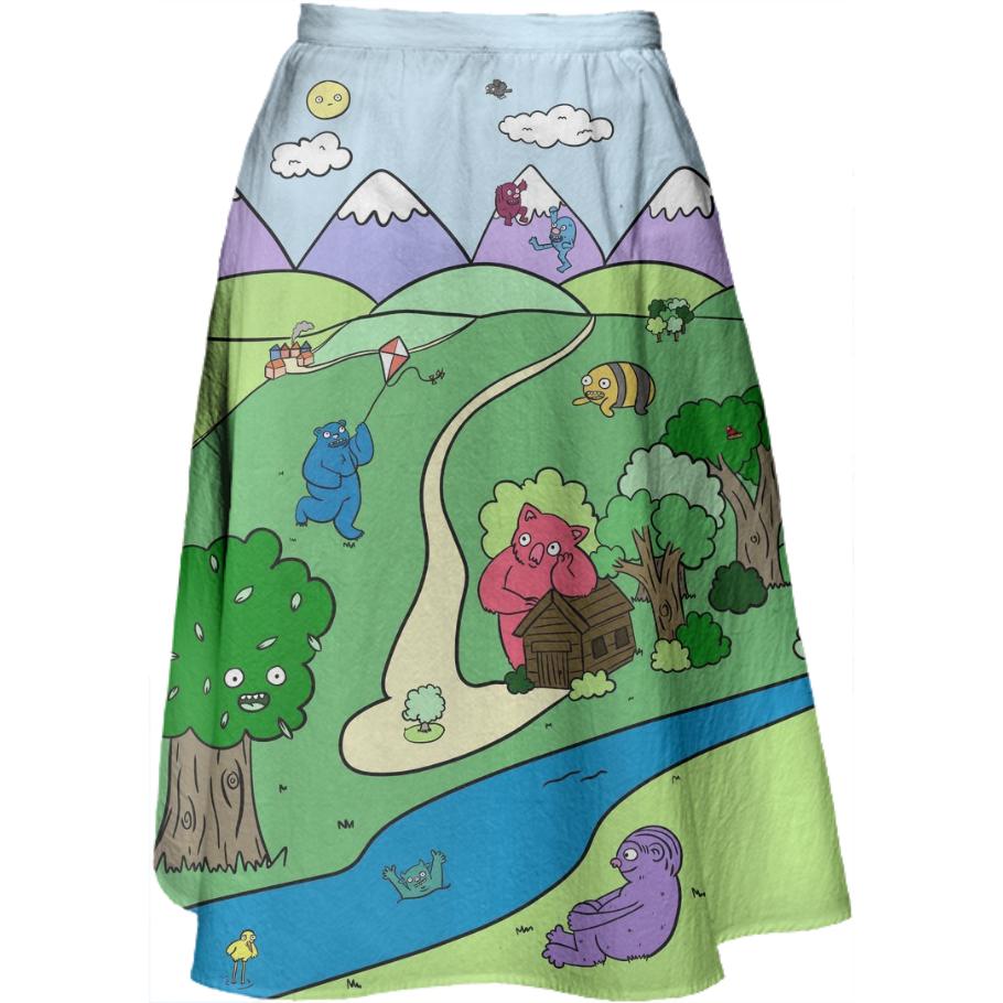 Monster Valley Midi Skirt