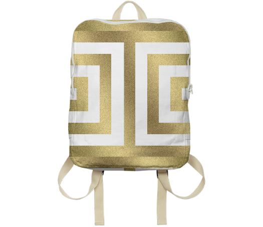 Gold Geometry Backpack