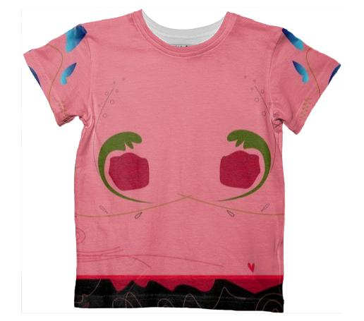 Luxury designers Tshirt pink with hand drawn Ornaments