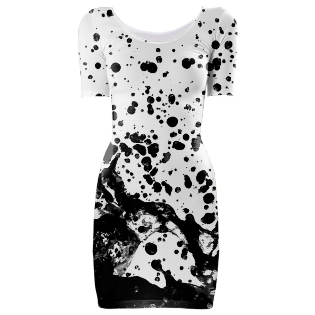 Black and White Abstract Liquid Design