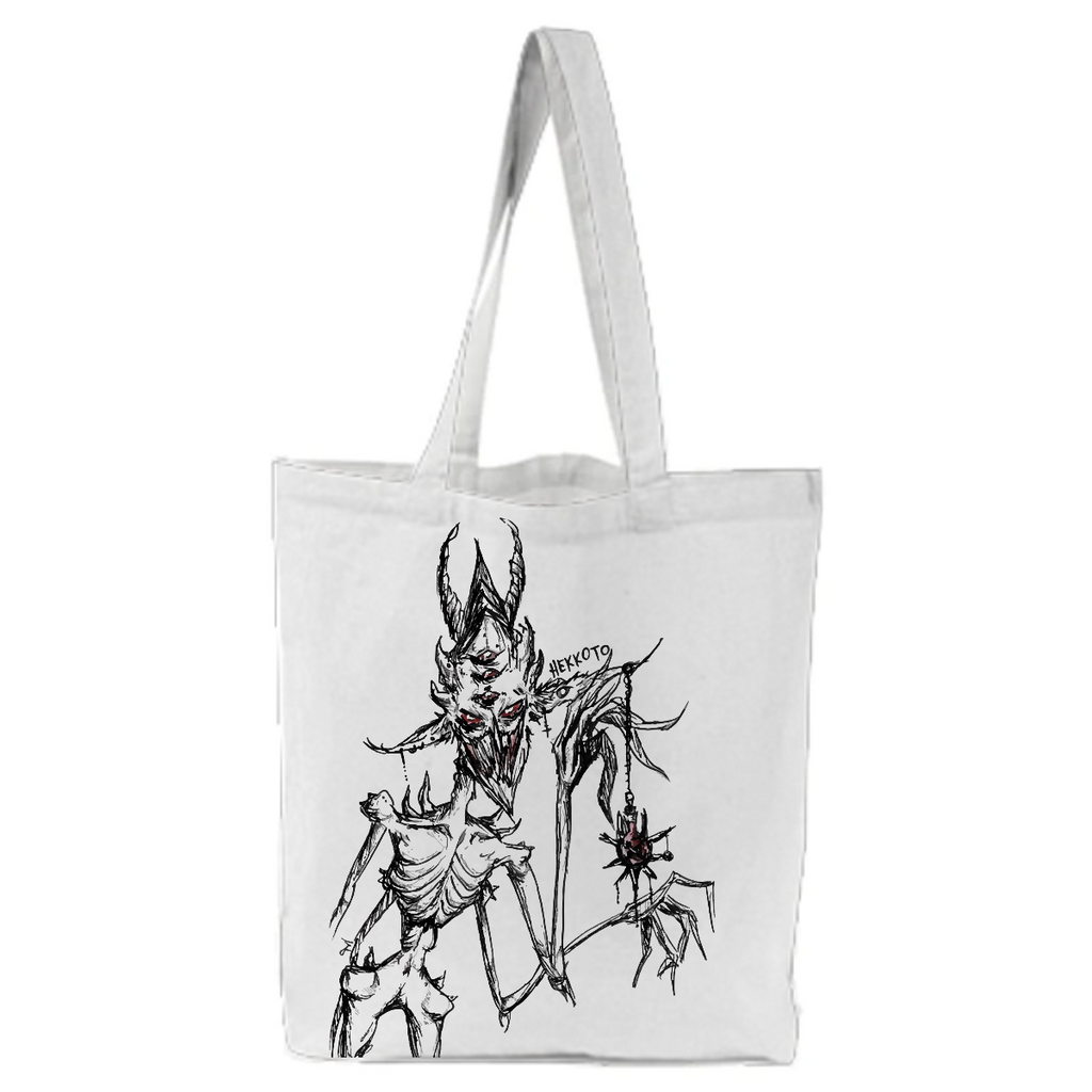 Horror demon killer monster spooky goth tote bag