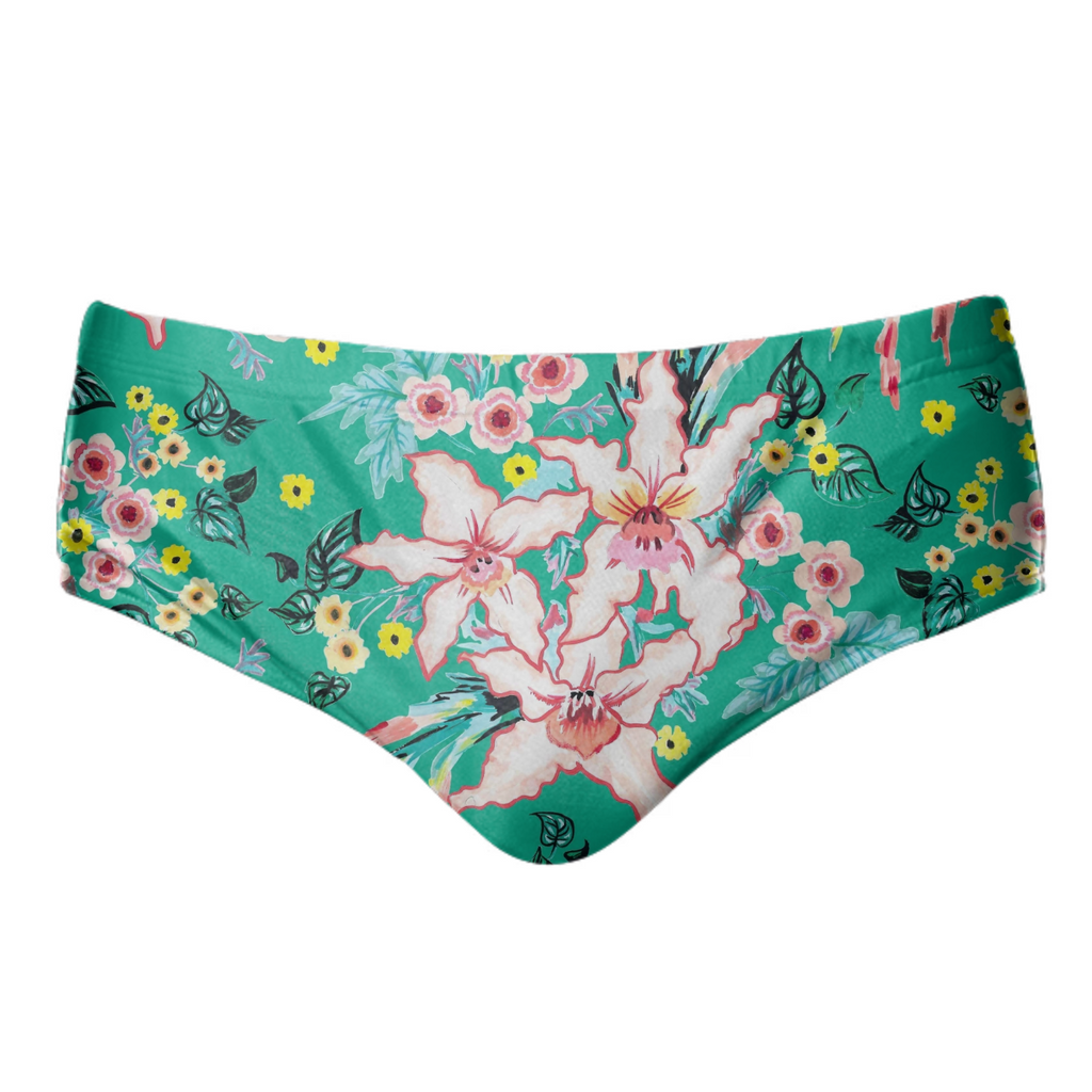Tropical Lily pink and teal floral