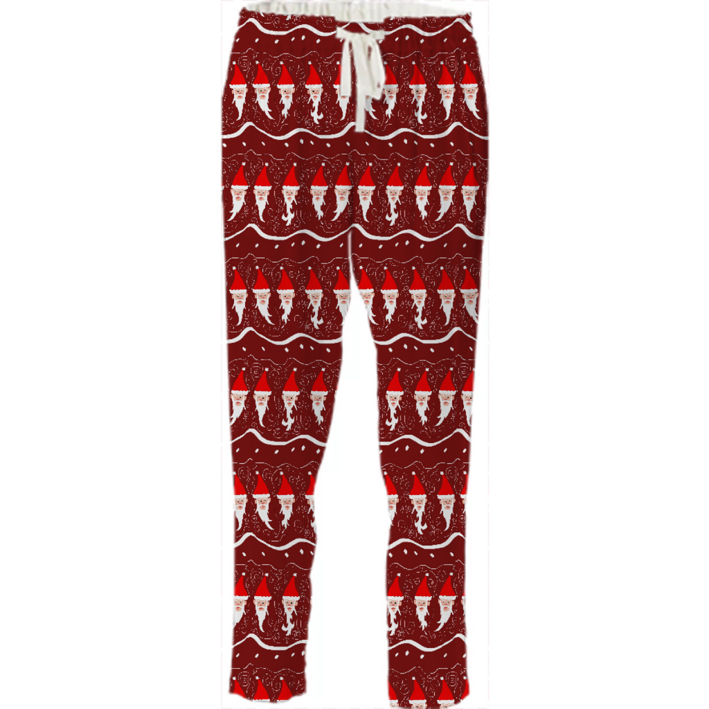 Bearded Santa Drawstring Pants