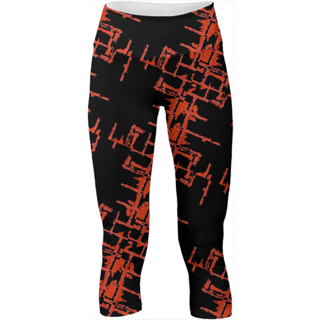 Red And Black Abstract Grunge Print