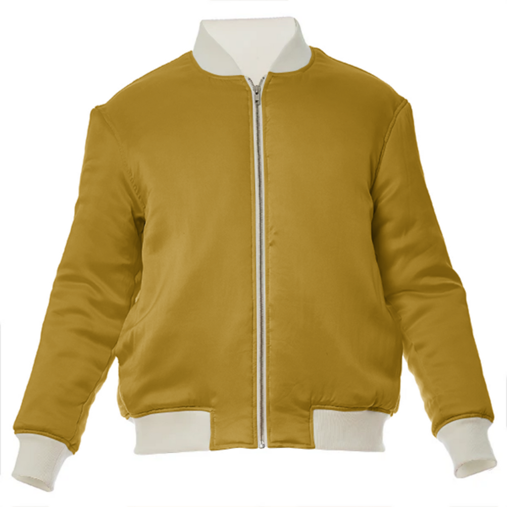 color dark goldenrod VP silk bomber jacket