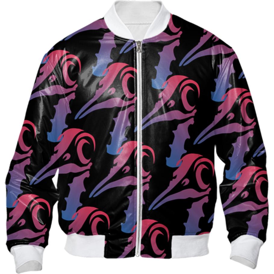 Brave Penguin Pink Purple Cascade Bomber Jacket