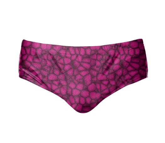 Magenta Voronoi Crackle Speedo