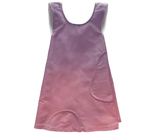 Purple And Pink Apron Styled Dress