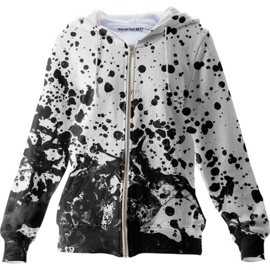 Black and White Abstract Liquid Design