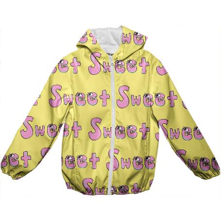 Sweet is fenton s Queen illustration pattern kids rain jacket