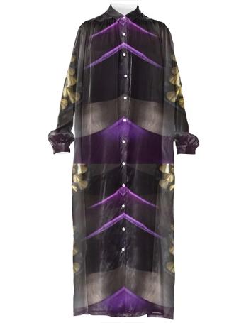 Long Sleeve Long Dress Front Button Future Tribal Gods of the Future by Priveight