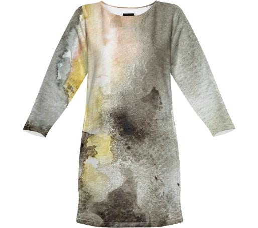 Muddy Watercolor Sweatshirt Dress