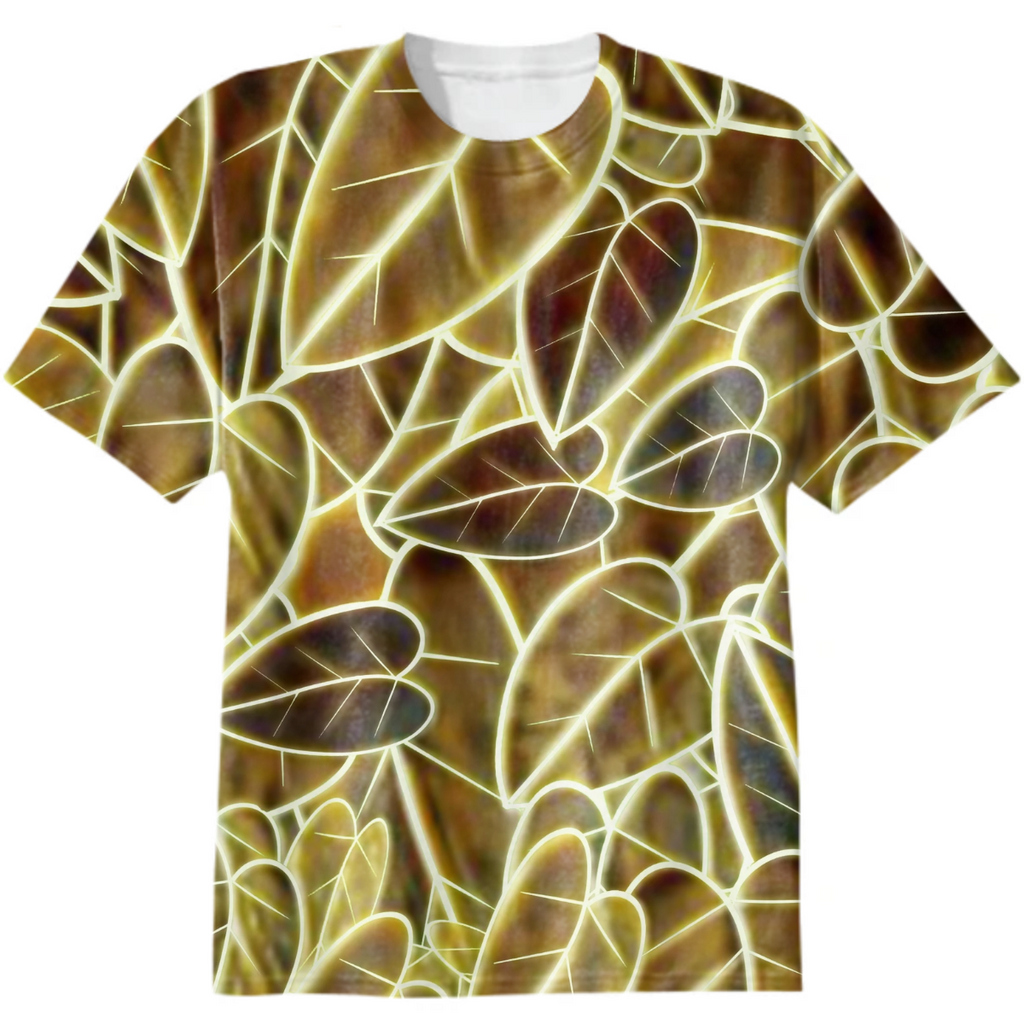 gold, leaves, frosted glass, glass morphism, trend year, endless pattern,