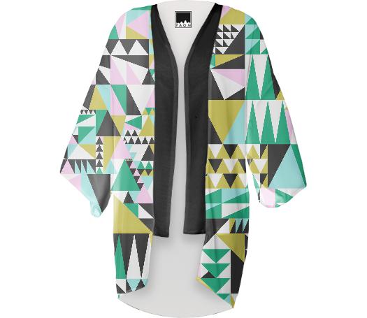 Modern Geometric Kimono