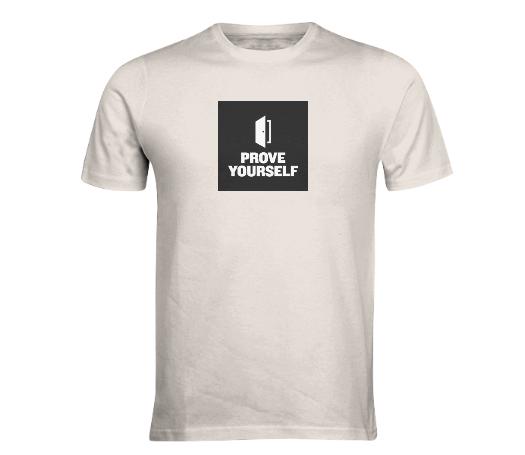 Square Logo T Shirt in Vintage White