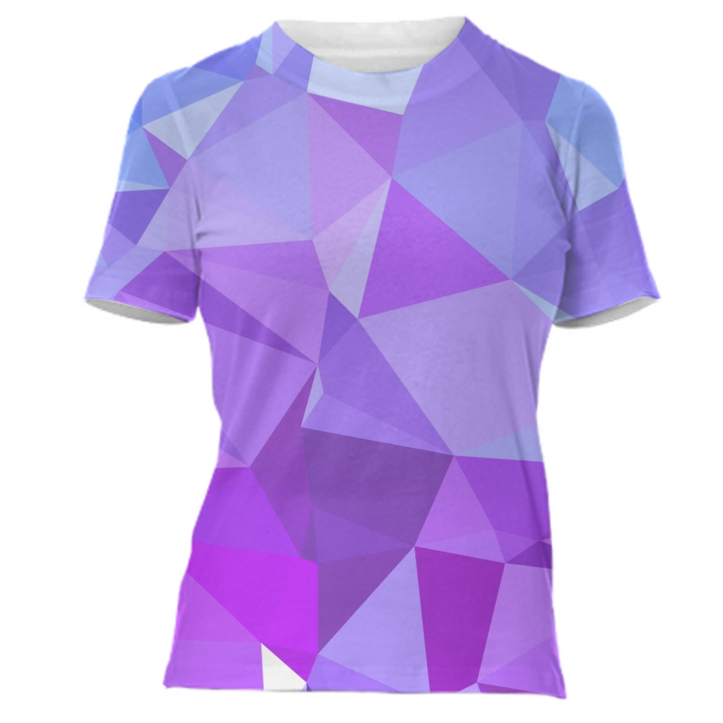 polygonal purple and blue
