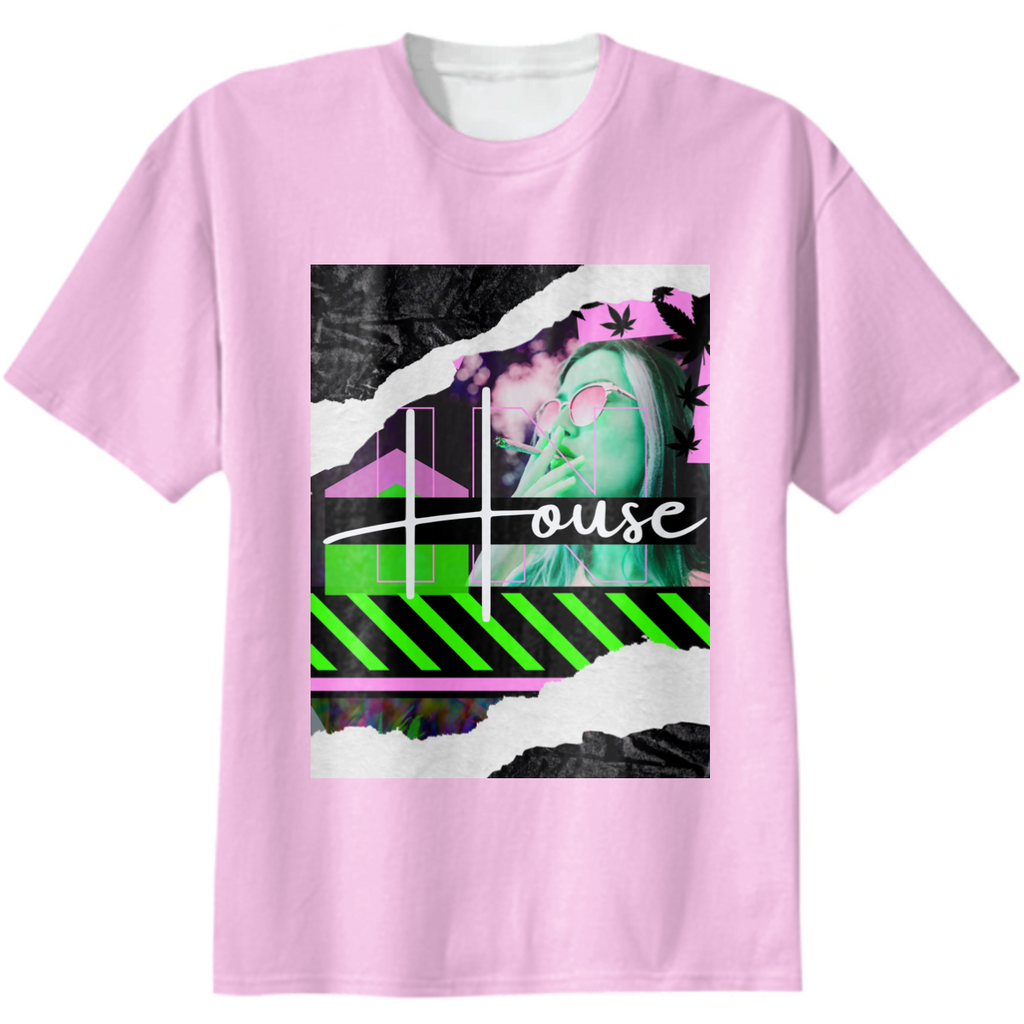 IN HOUSE She smokes T-Shirt pink