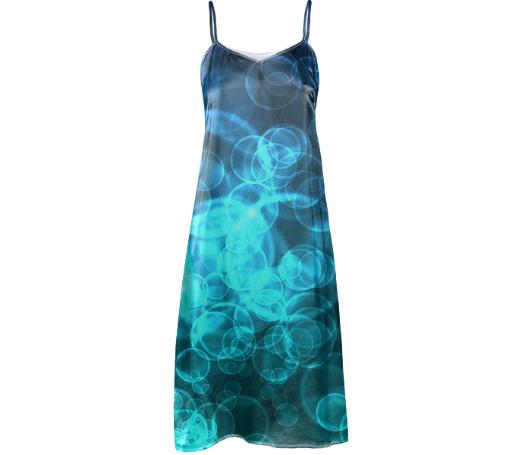 Blue Ocean Bokeh Slip Dress