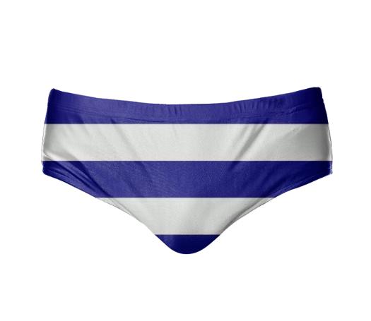 Navy Stripes Swim Briefs