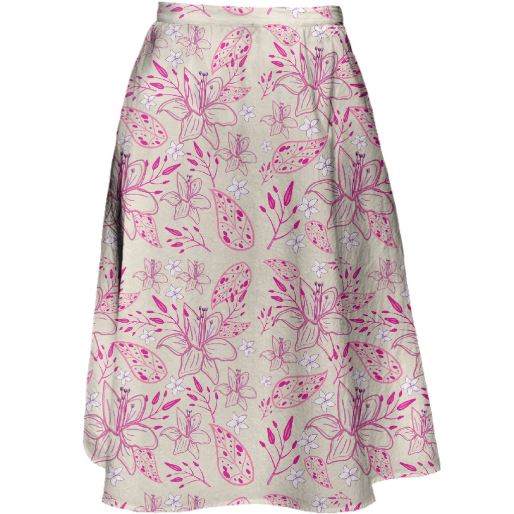 Pretty Pink and Beige Floral Design