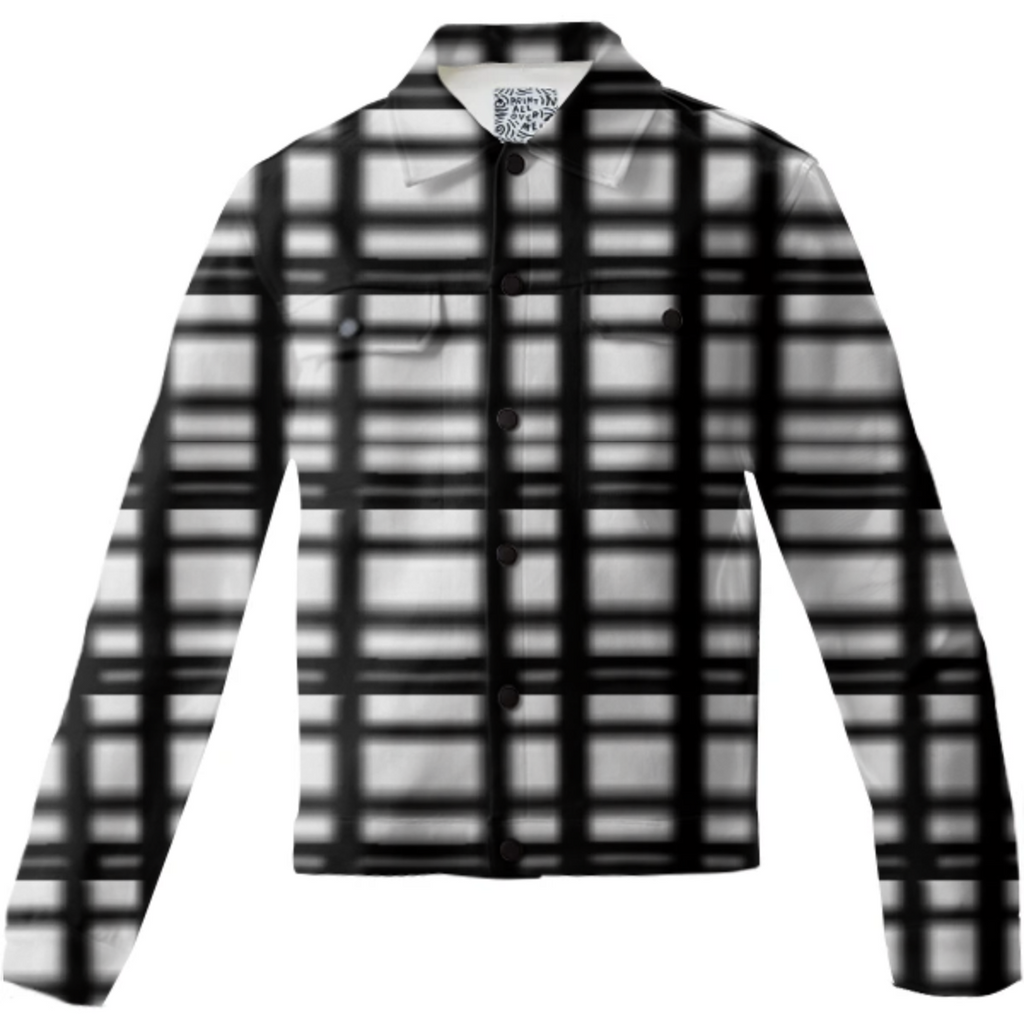 Plaid in White and Black