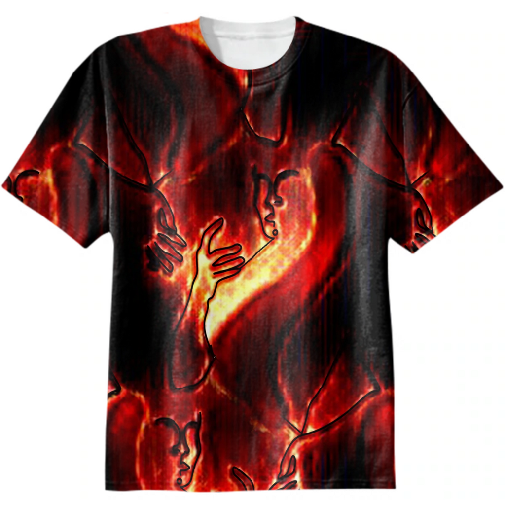 girl , hot conversation, abstract art, line, fire, monochrome, trend  year