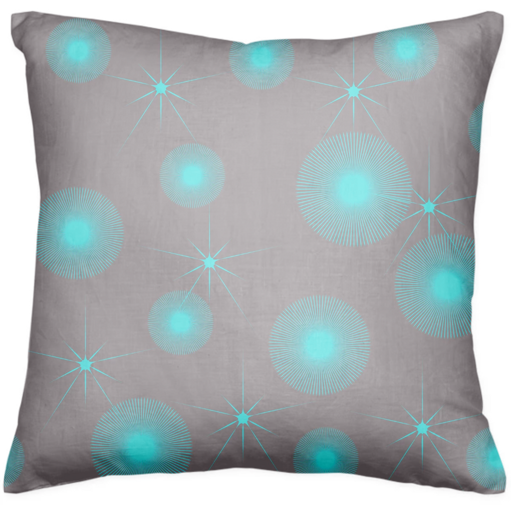 Blue Stars Explosion Pillow