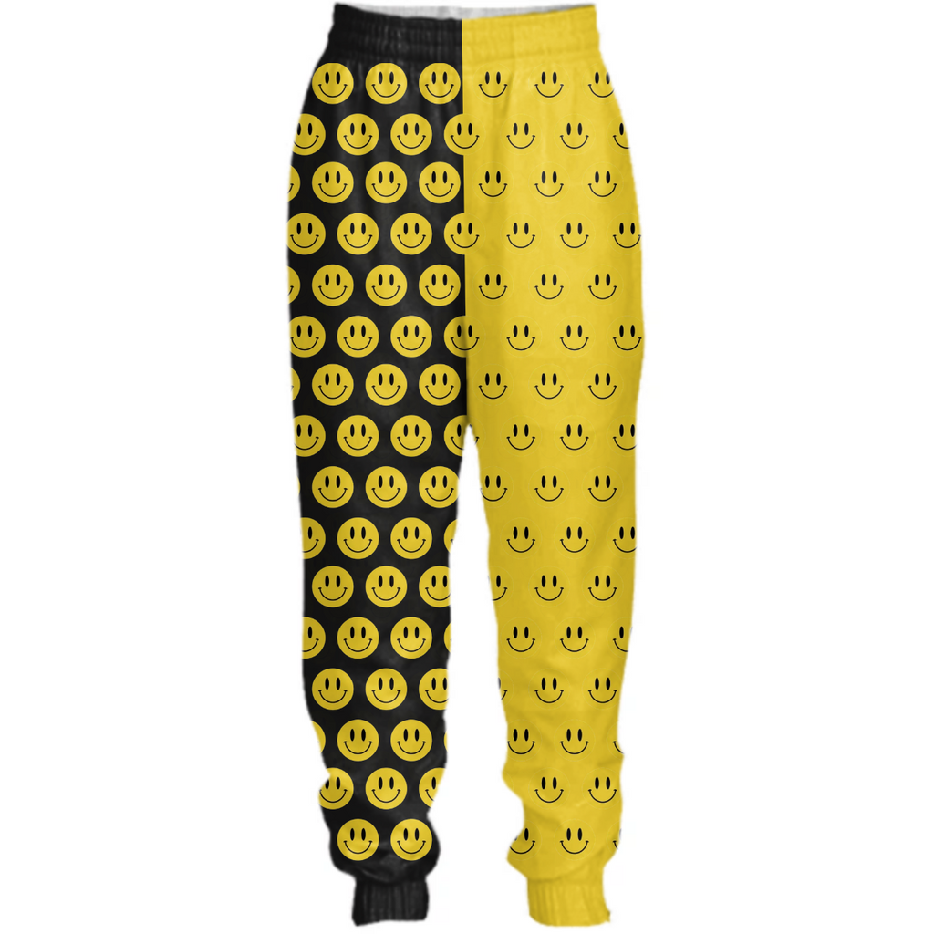 SMILEY ALL OVER SPLIT JOGGERS