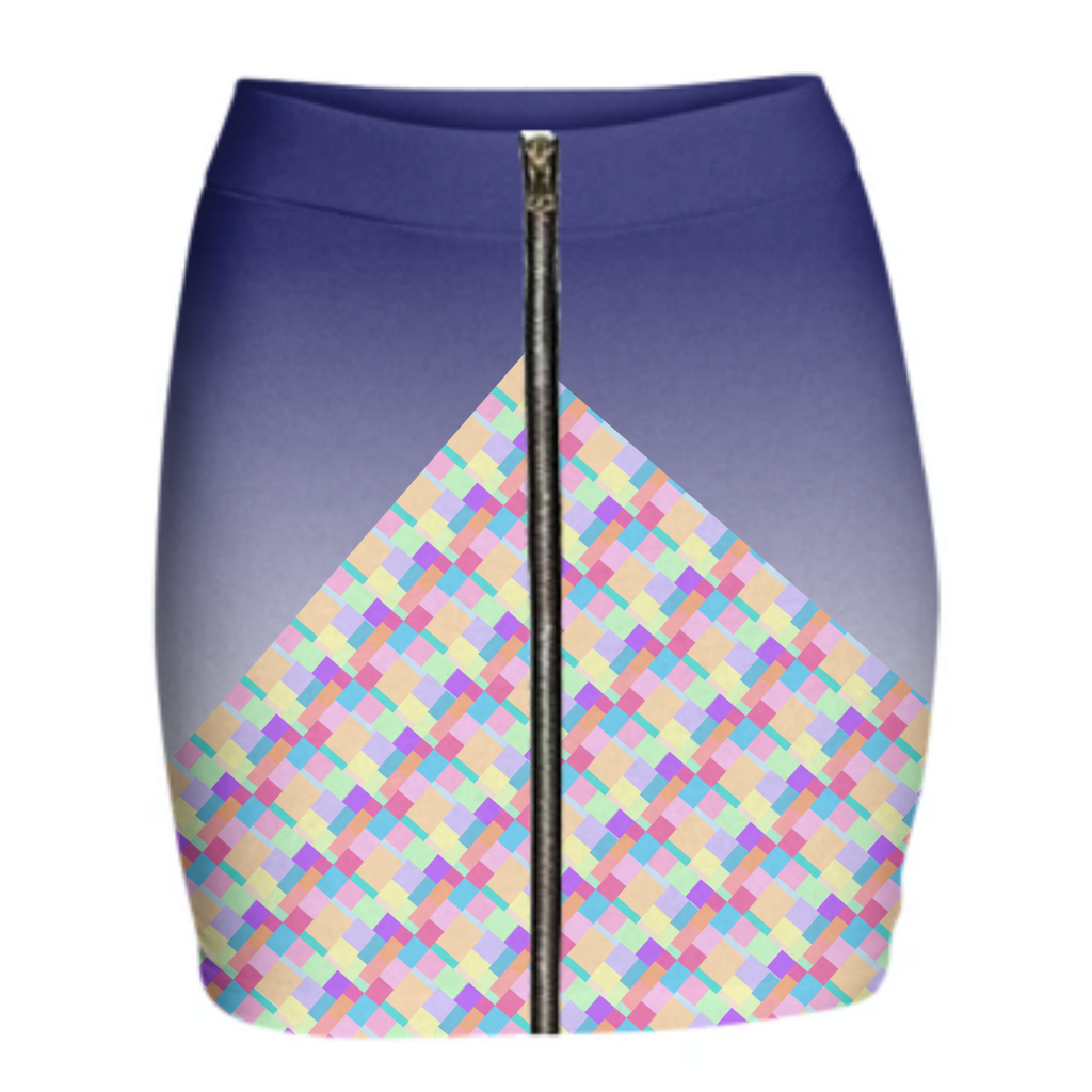 Color Pallet zip skirt