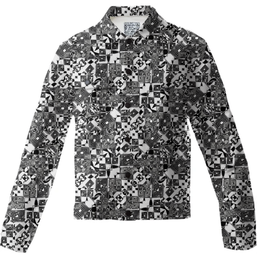 Black and White Geometric Print