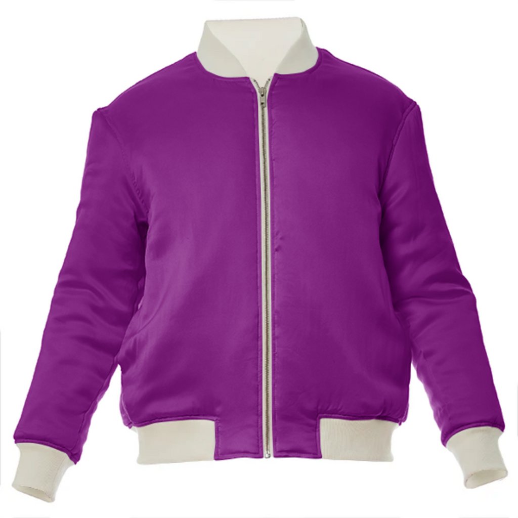 color purple VP silk bomber jacket