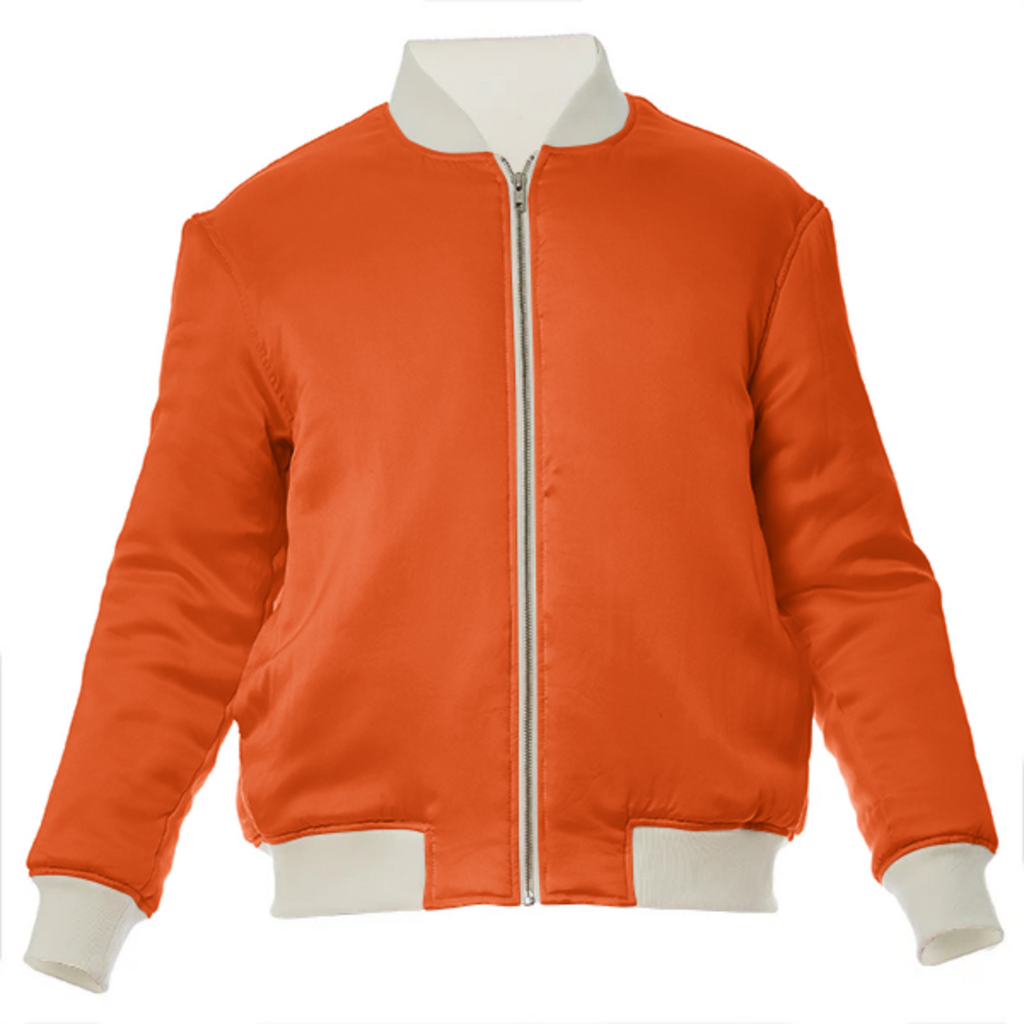 color orange red VP silk bomber jacket