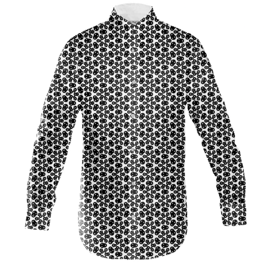 Black and white skulls pattern