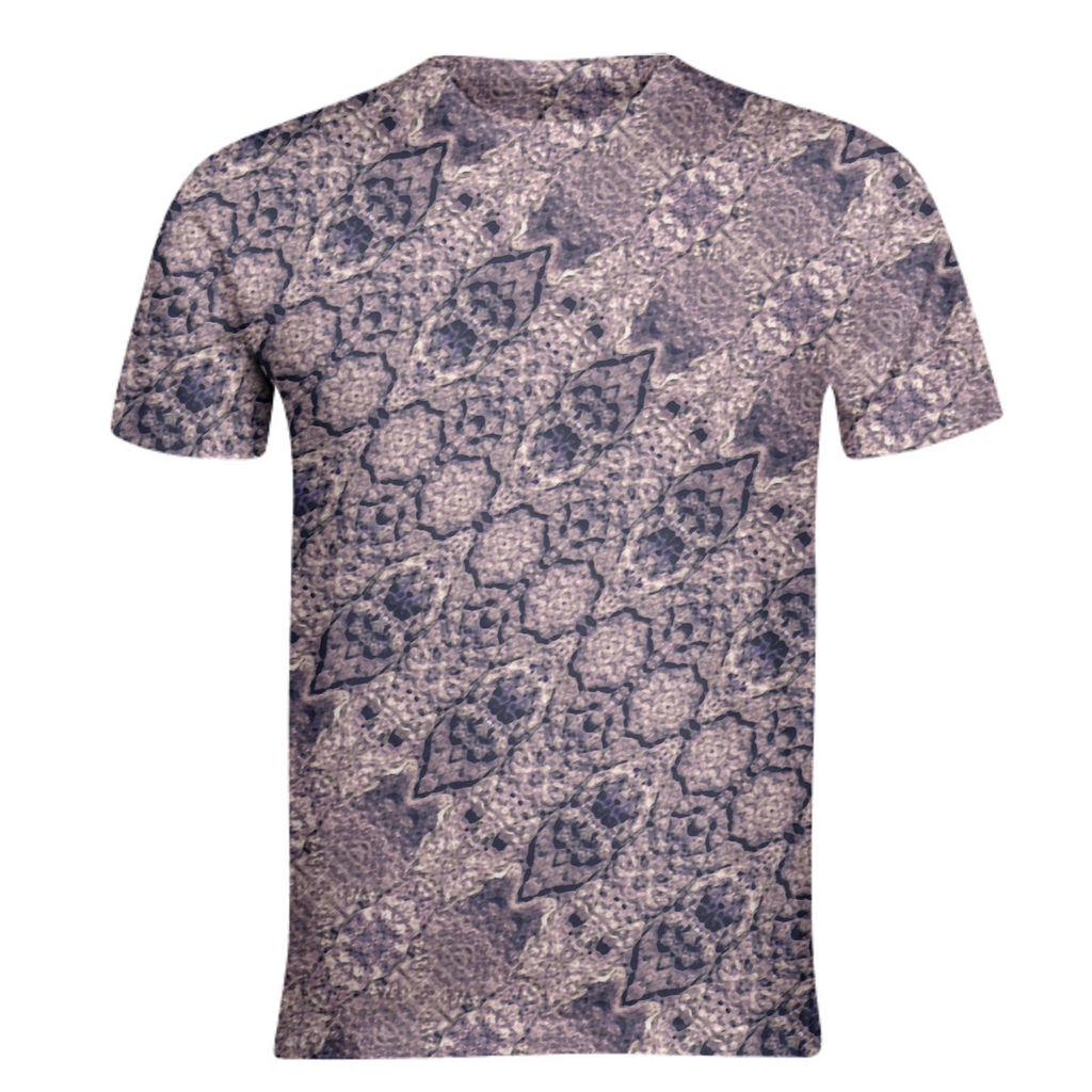 Violet Textured Mosaic Ornate Print