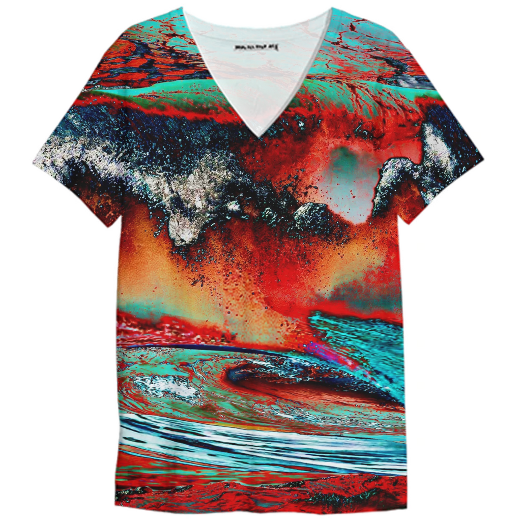 multicolored maximalism, surrealism, sea, into the volcano fire, hawaiian waters, hawaiian