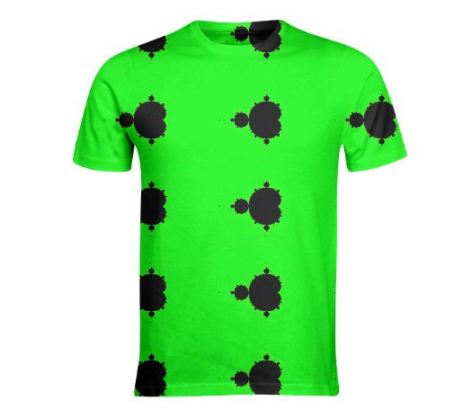 Green Background Mandelbrot T Shirt
