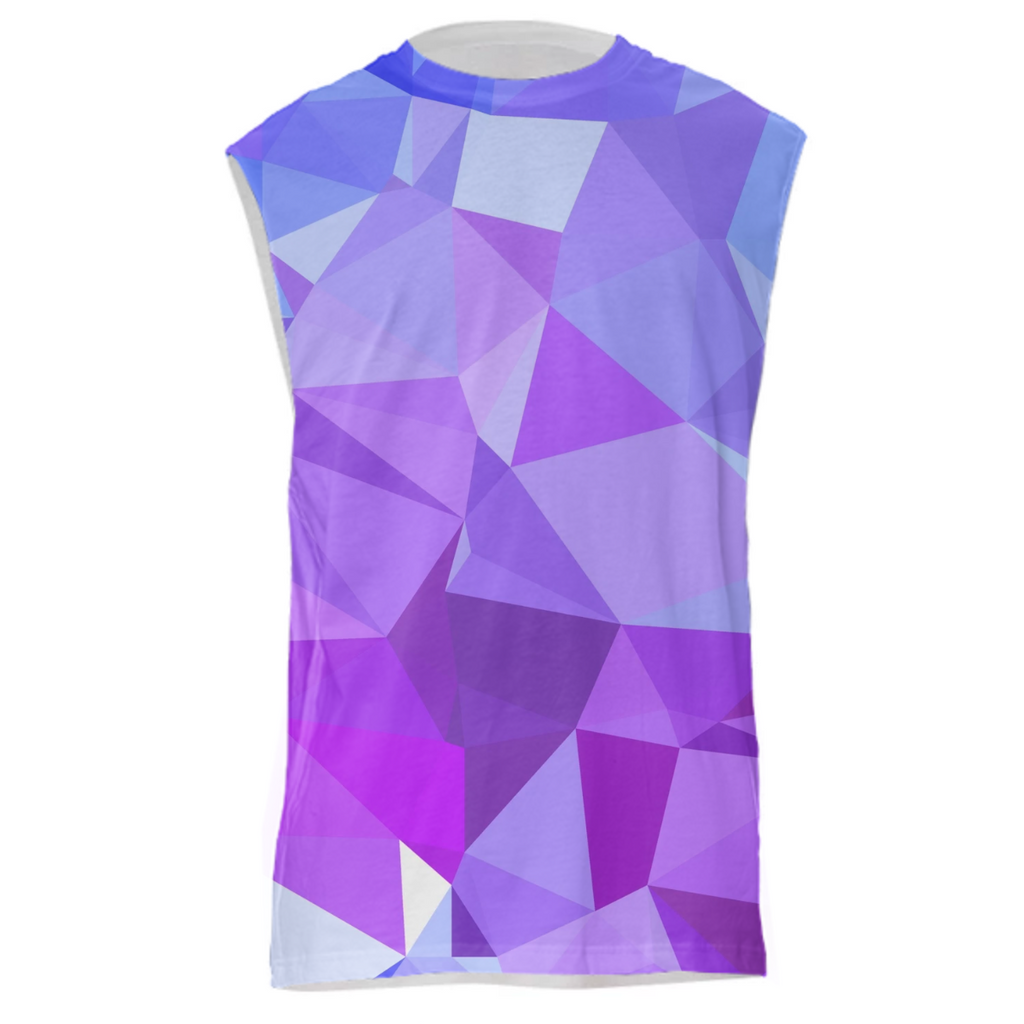 polygonal purple and blue