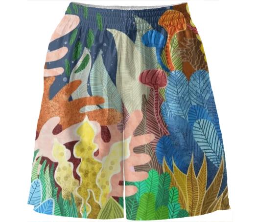 Night Forest Basketball Short