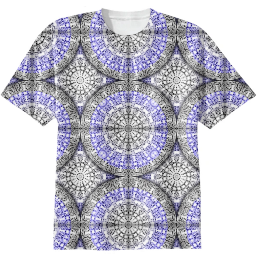 Blue Vines Mandala Cotton Shirt