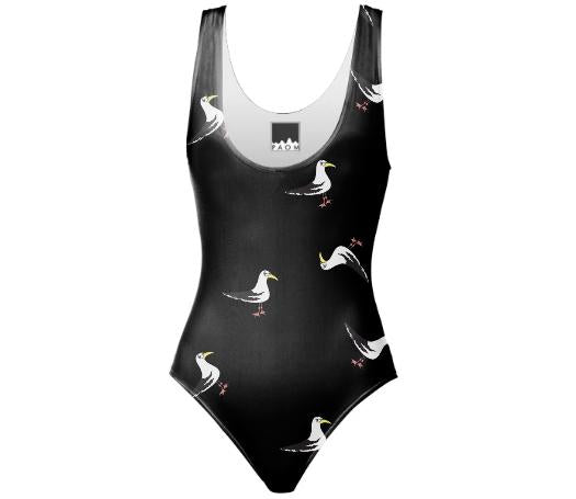 One Piece Women s Swim Gull Squad in black