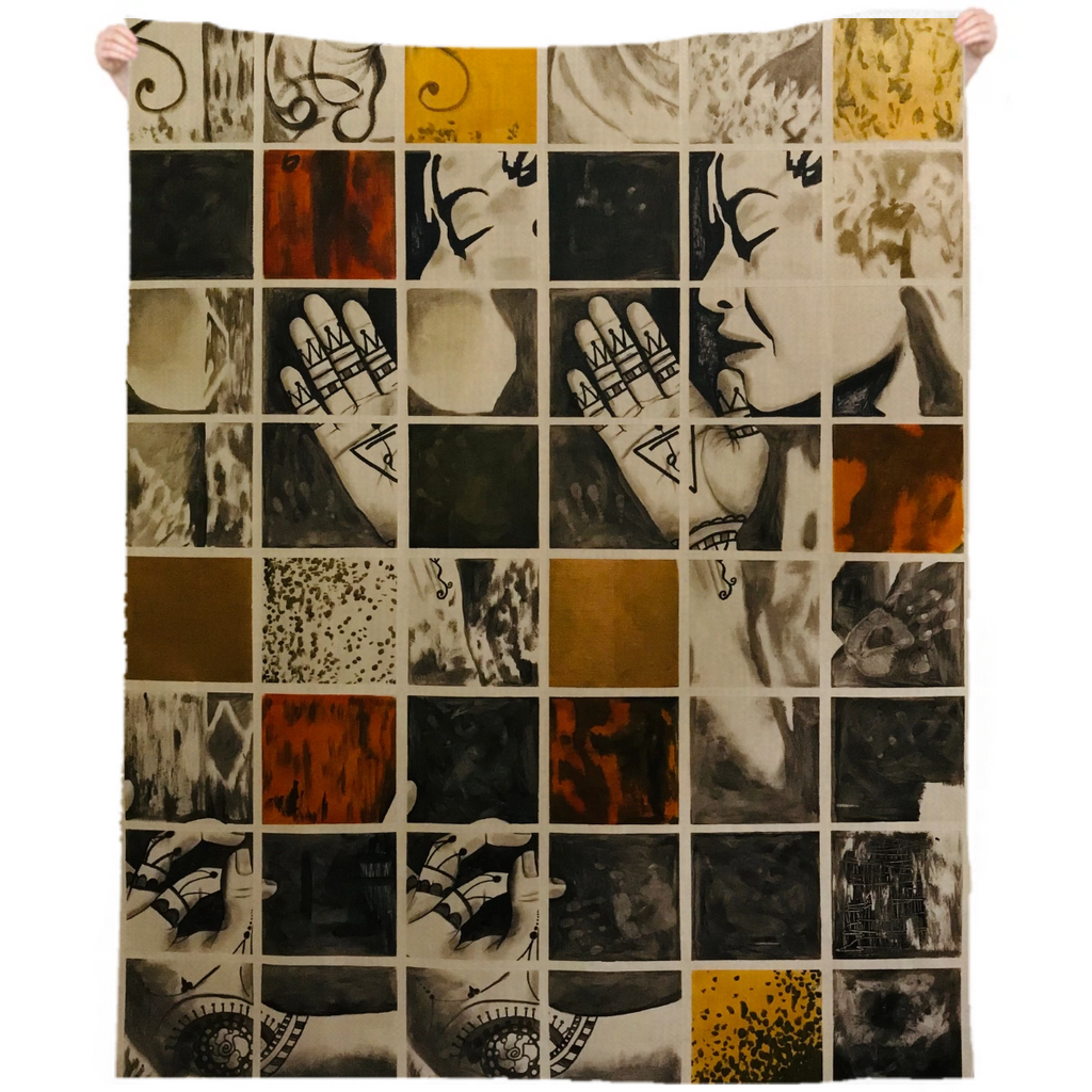 “Karma” by Katy McManus Linen Beach Throw