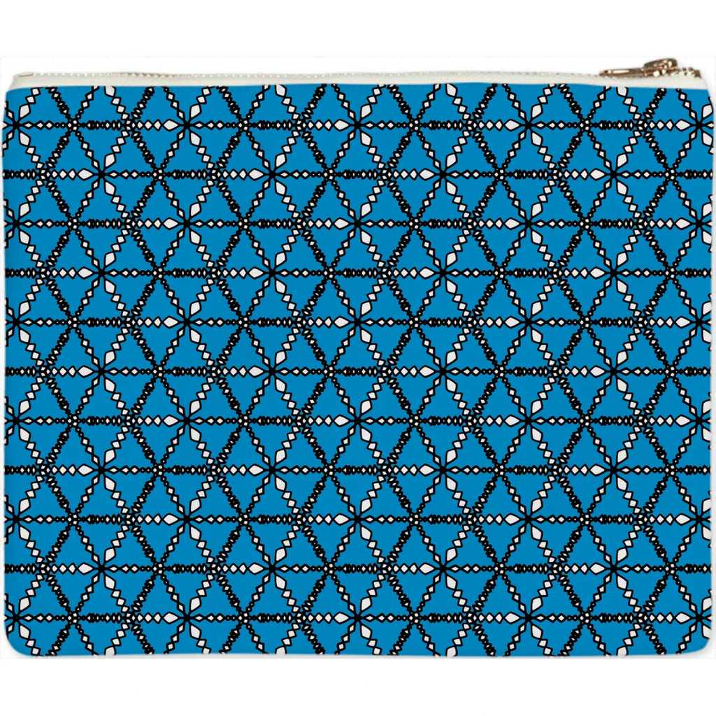 Hexagonal blue dotted pattern