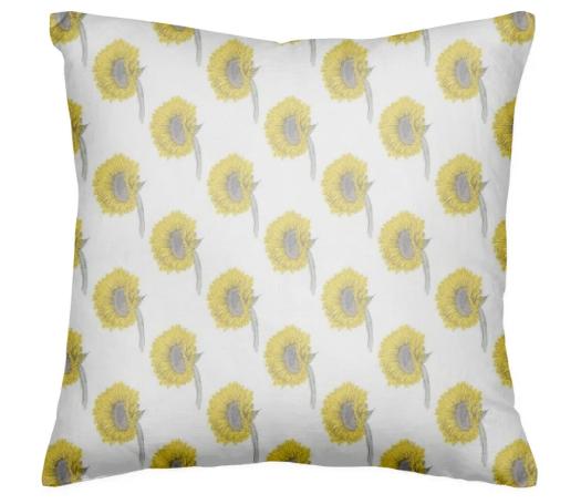 Sunflower Print Cushion