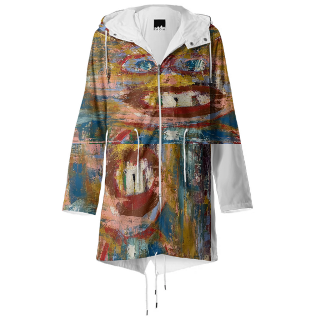 Smile awhile rain coat w sleeve less art