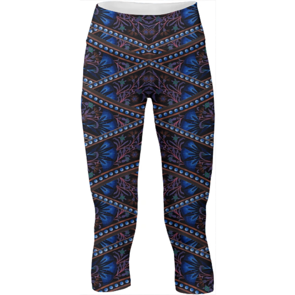 Dark Ornate Nouveau Striped Print