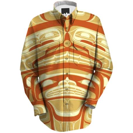 Spring Orange Watches Water Work Shirt